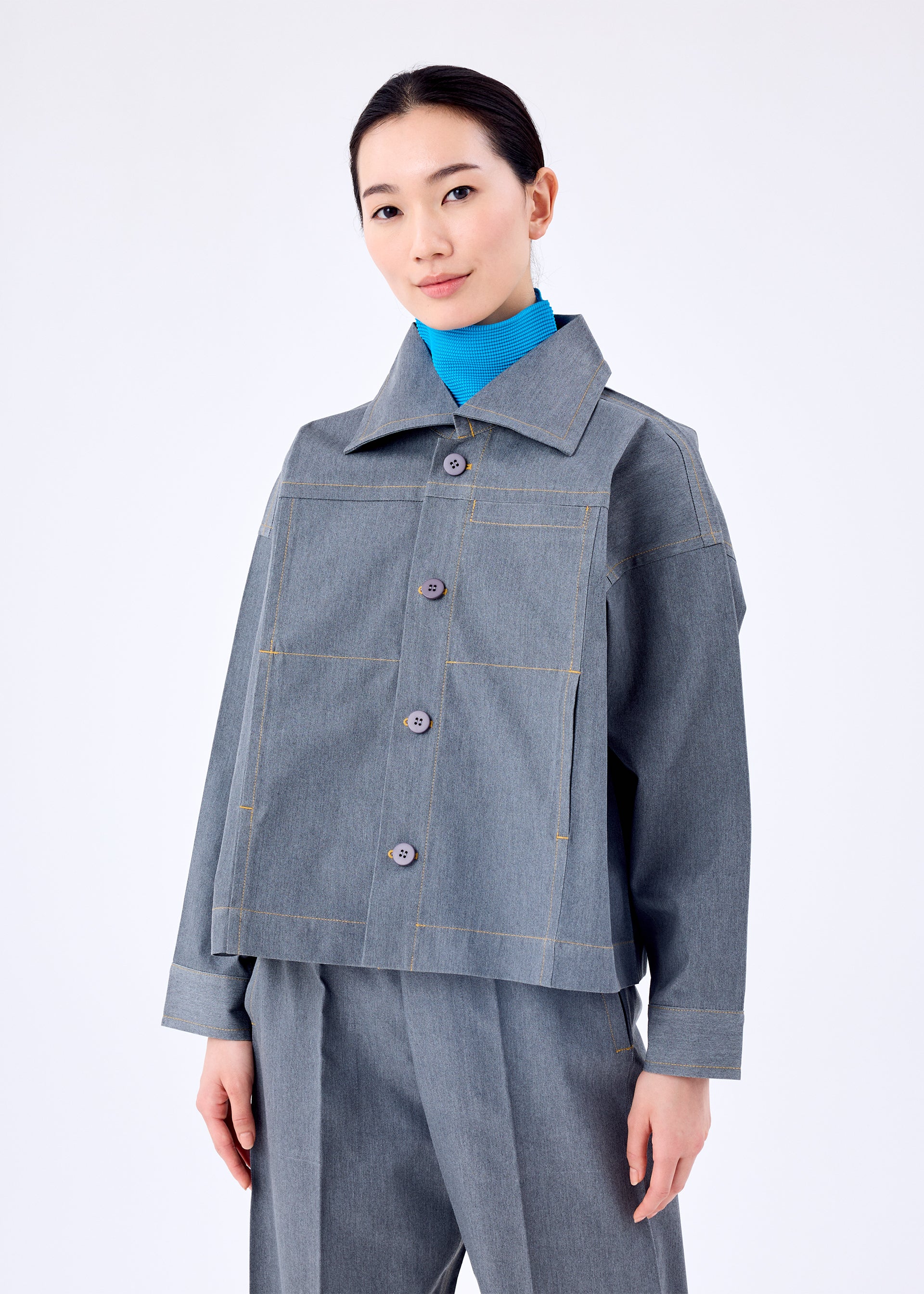 ISSEY MIYAKE◆ノースリーブブラウス/M/ポリエステル/BLK/IM61-FJ817 ISSEY MIYAKE◇ノースリーブブラウス/M/ポリエステル/BLK/IM61