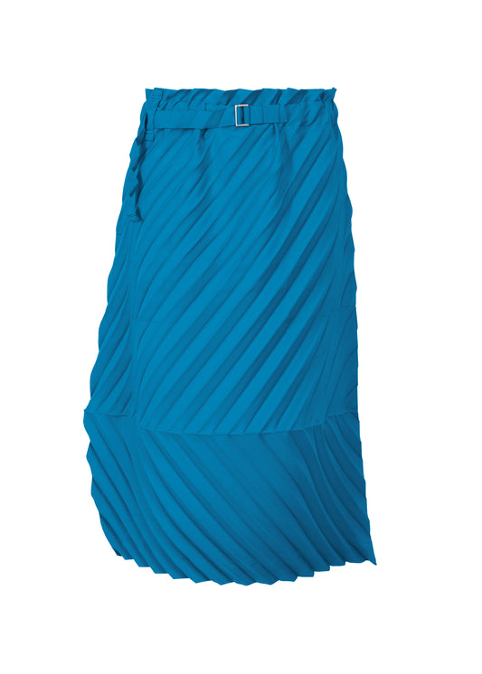 FOLD PLEATS、ウィメンズ_スカート、ブルー