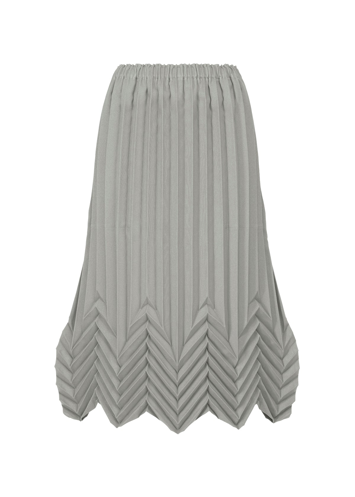 STAR PLEATS BOTTOM、ウィメンズ_スカート、グレー