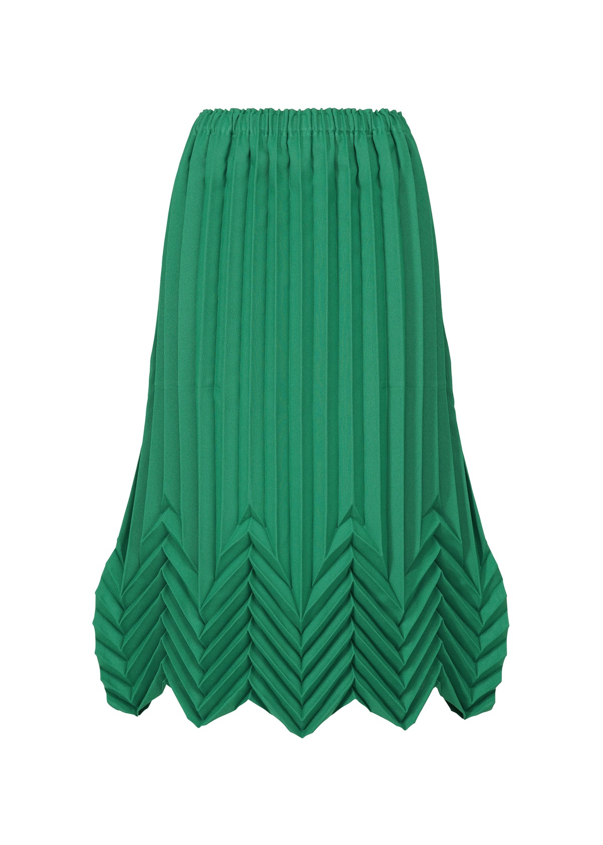 STAR PLEATS BOTTOM、ウィメンズ_スカート、グリーン