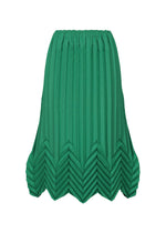STAR PLEATS BOTTOM、ウィメンズ_スカート、グリーン