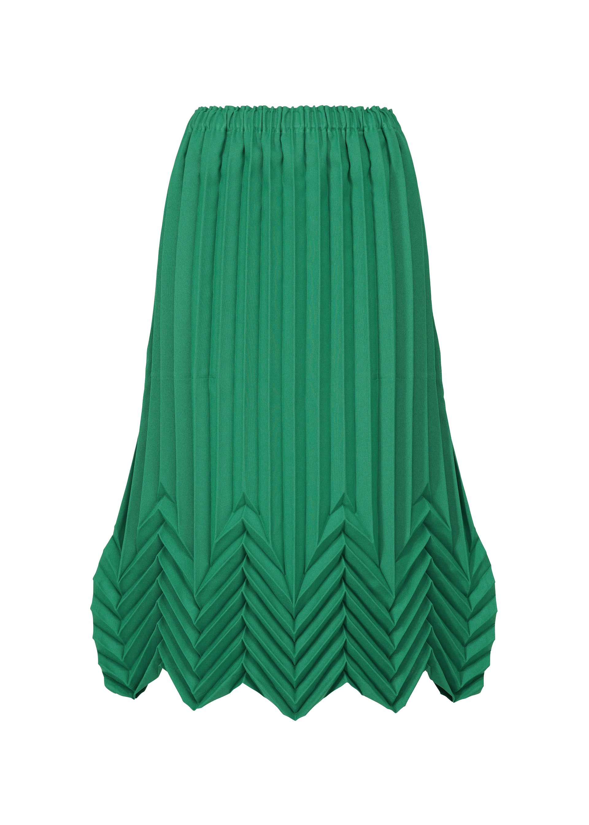 STAR PLEATS BOTTOM、ウィメンズ_スカート、グリーン