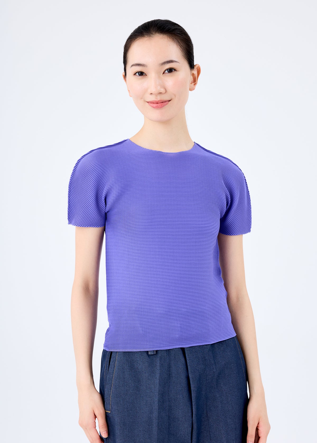 STRETCH PLEATS 6、ウィメンズ_トップス_トップ、着用画像1