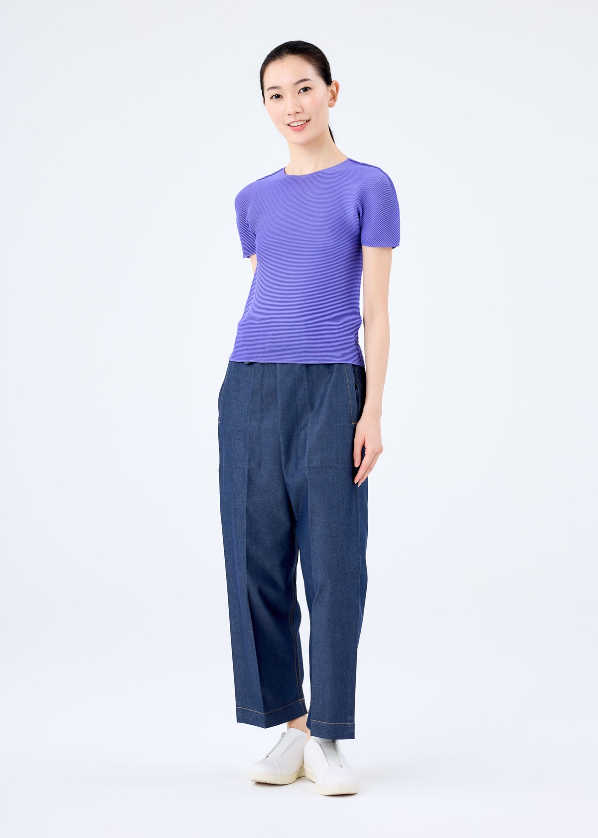 STRETCH PLEATS 6、ウィメンズ_トップス_トップ、着用画像3