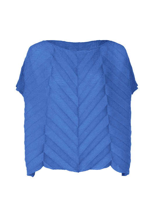 STAR SEE-THROUGH CREPE, WOMEN 'S Tops, BLUE
