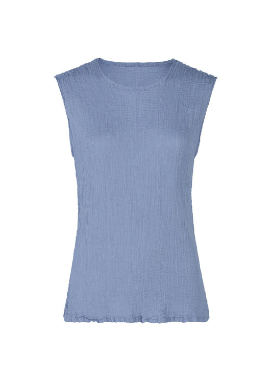 SEE-THROUGH CREPE COLOR、ウィメンズ_トップス_トップ、ブルー