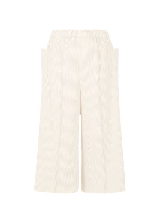 FINE KNIT PLEATS COLOR 2、ウィメンズ_パンツ、ホワイト