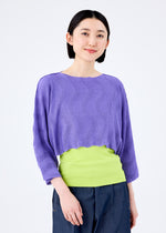 WAVE KNIT STRETCH PLEATS、ウィメンズ_トップス_トップ、着用画像1