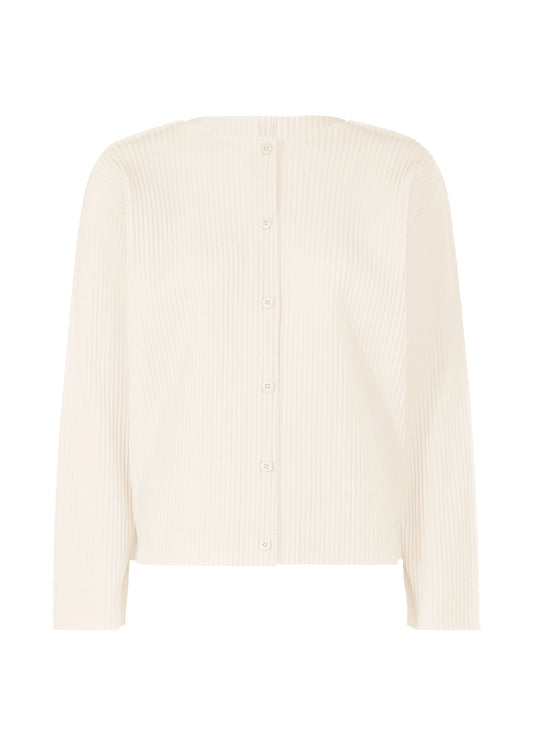 FINE KNIT PLEATS COLOR 2、ウィメンズ_トップス_カーディガン、ホワイト