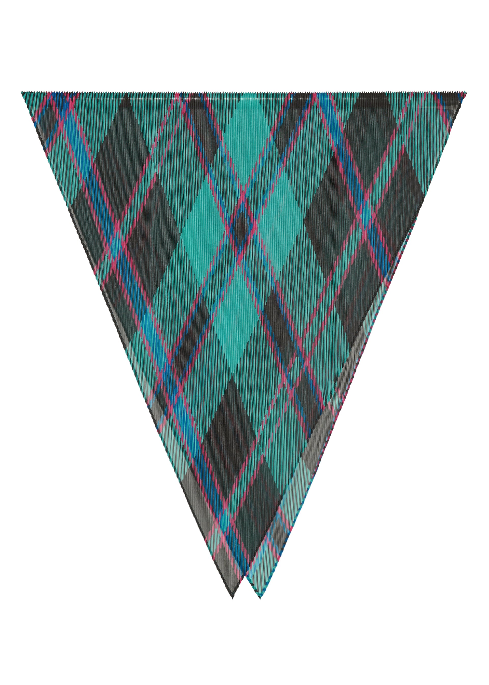 TARTAN CHECK PLEATS STOLE – isseymiyake.com