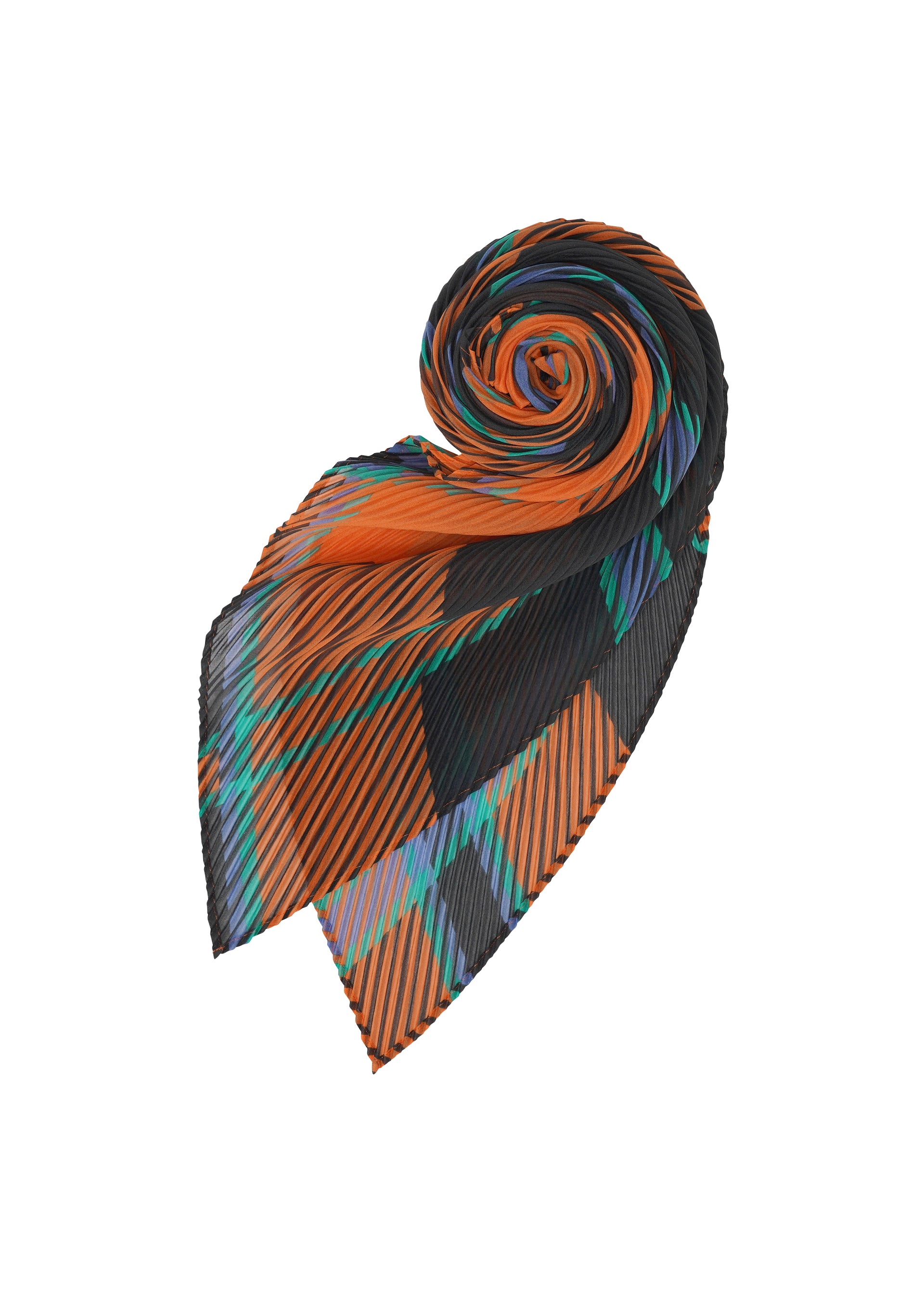 TARTAN CHECK PLEATS STOLE – isseymiyake.com