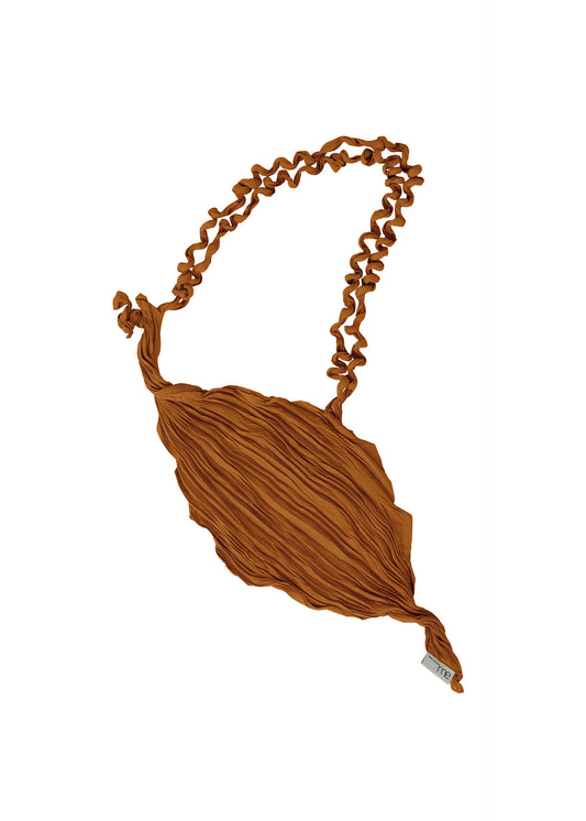 WHIPPED PLEATS BAG、バッグ&財布_ショルダーバッグ、オレンジ