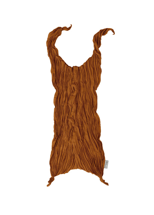 WHIPPED PLEATS BAG、バッグ&財布_トートバッグ、オレンジ