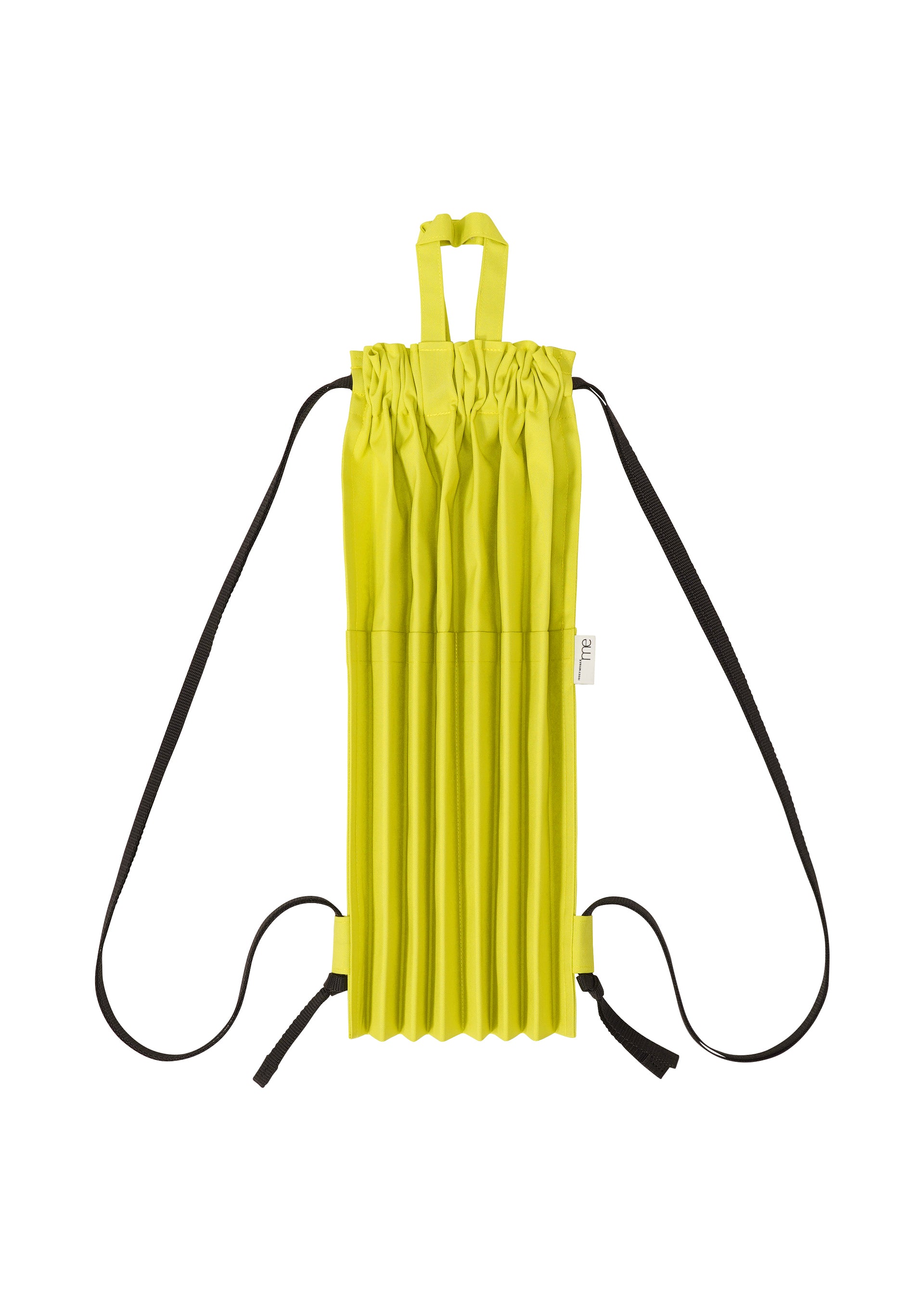 POCKET PLEATS BAG、バッグ&財布_バックパック、イエロー