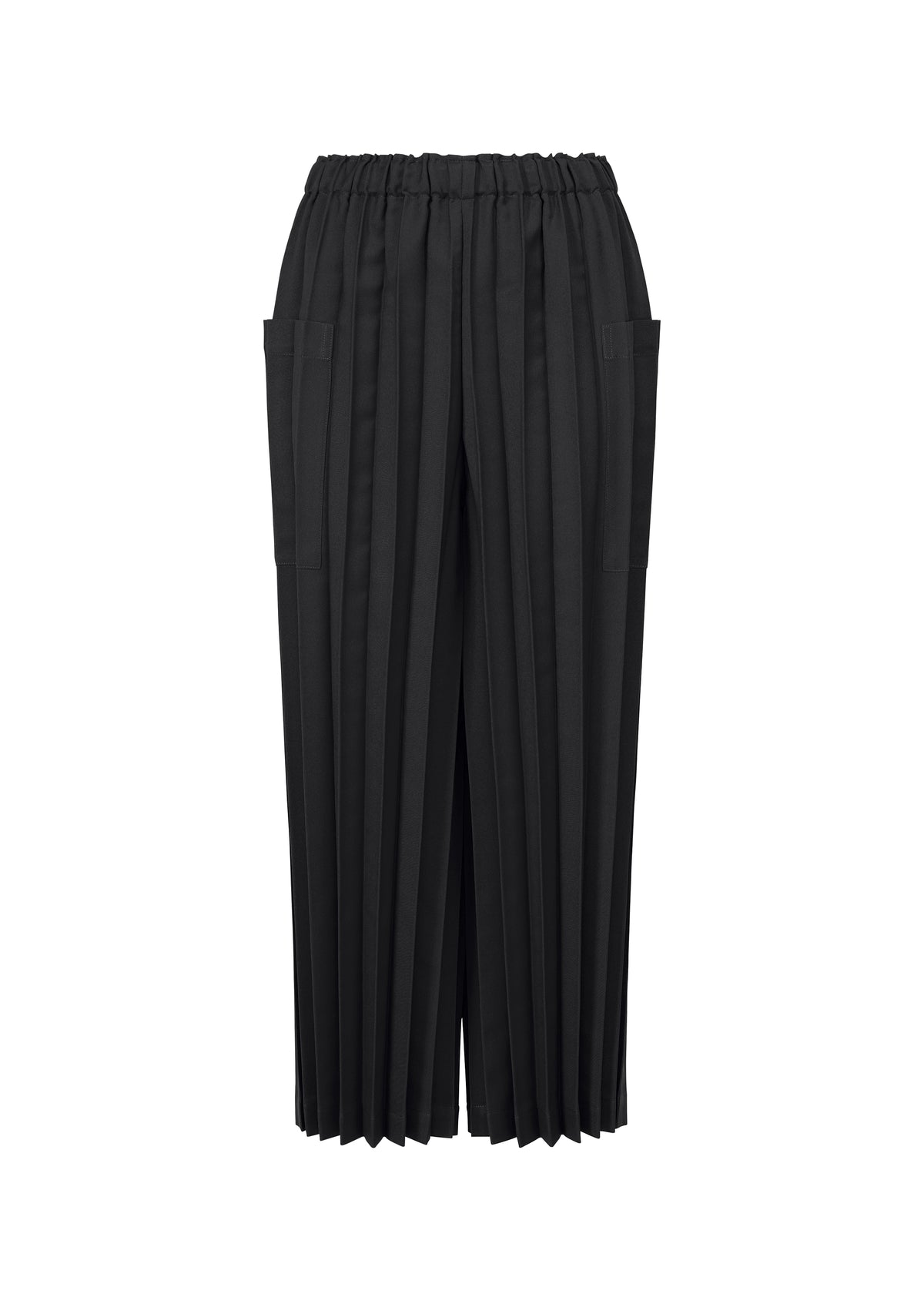 COLOR PLEATS BOTTOM、ウィメンズ_パンツ、ブラック