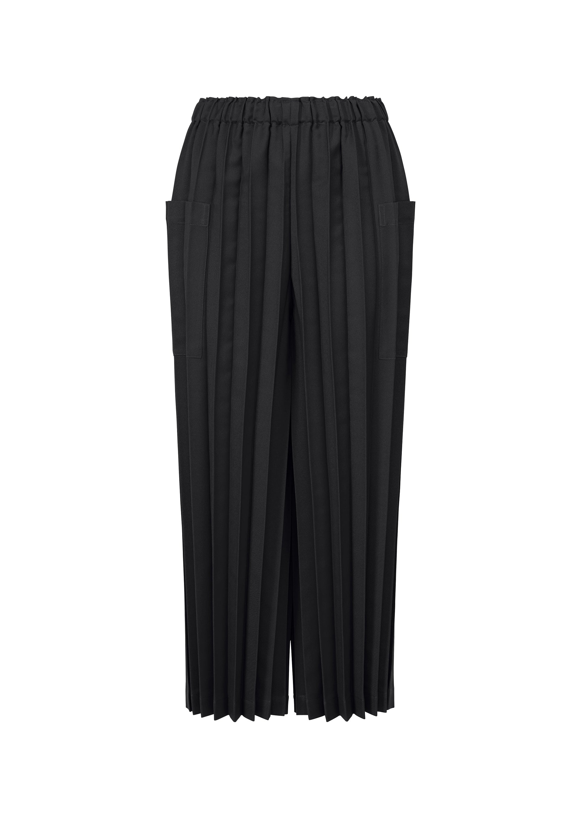 COLOR PLEATS BOTTOM、ウィメンズ_パンツ、ブラック