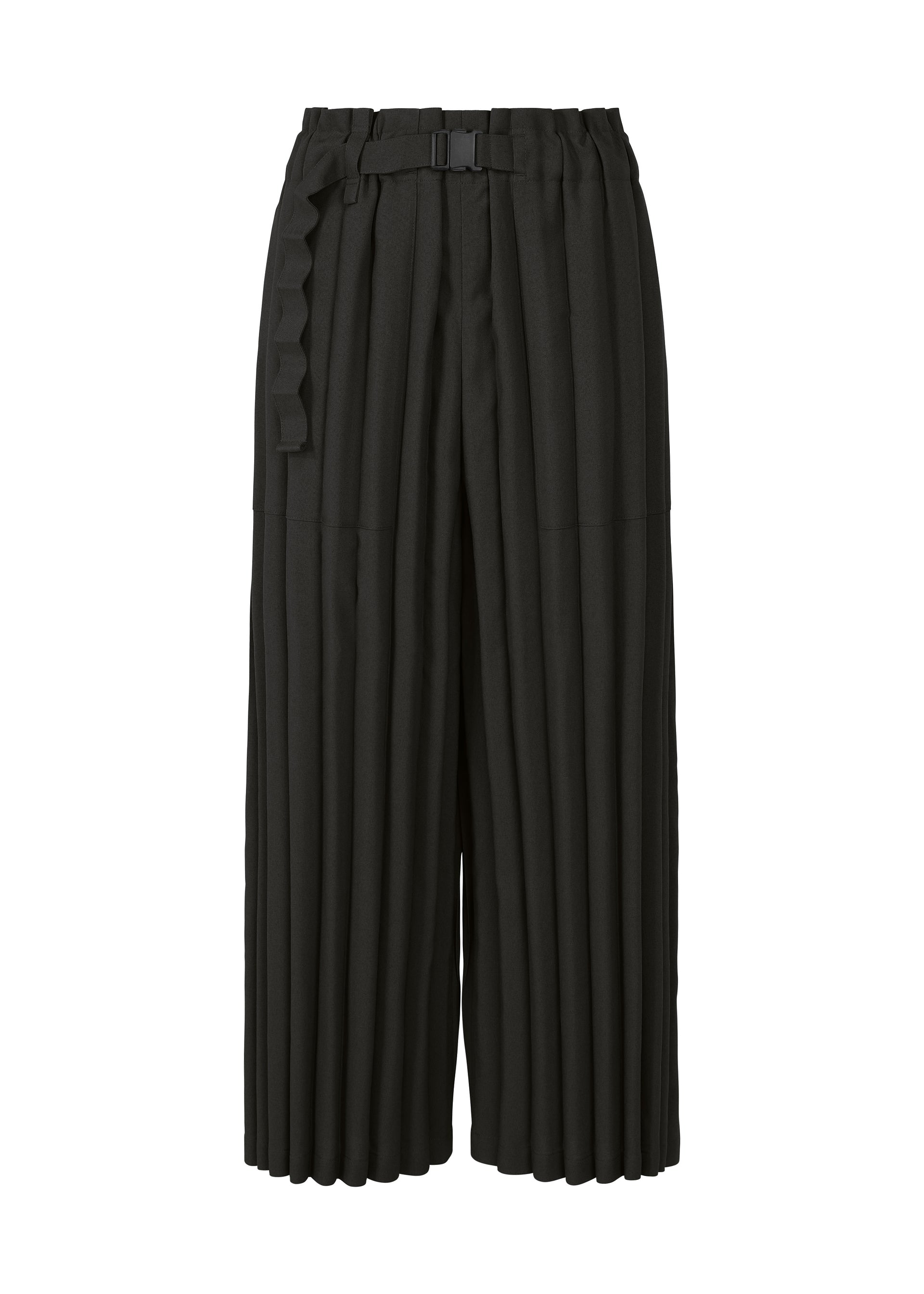 RIPPLE PLEATS、ウィメンズ_パンツ、ブラック