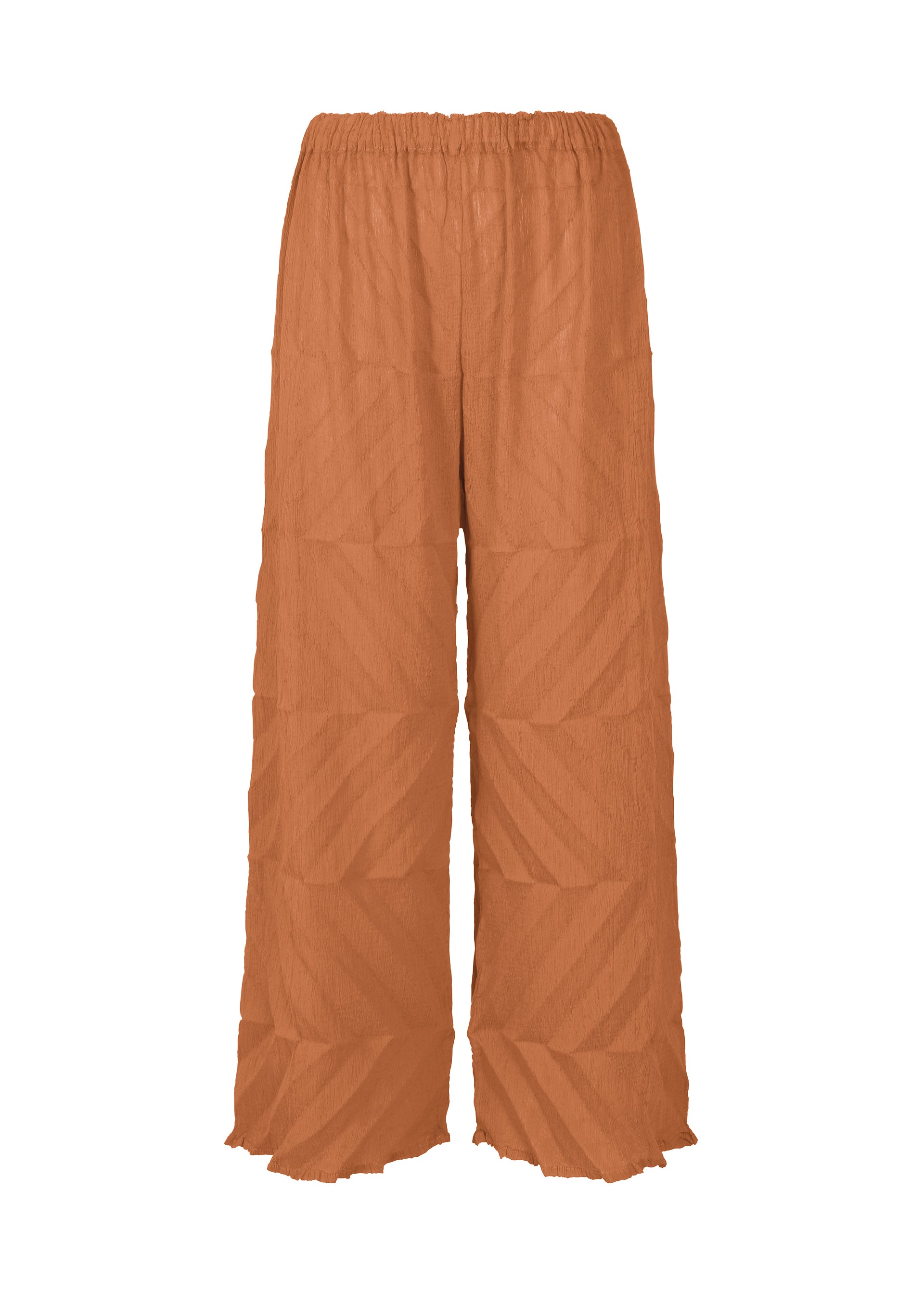 ZIG ZAG SEE-THROUGH CREPE、ウィメンズ_パンツ、オレンジ