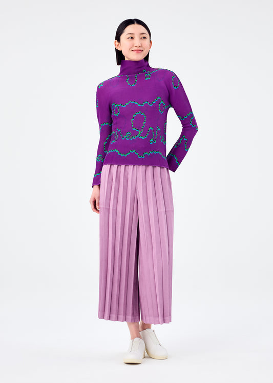 SUEDE LIKE PLEATS BOTTOM、ウィメンズ_パンツ、着用画像1