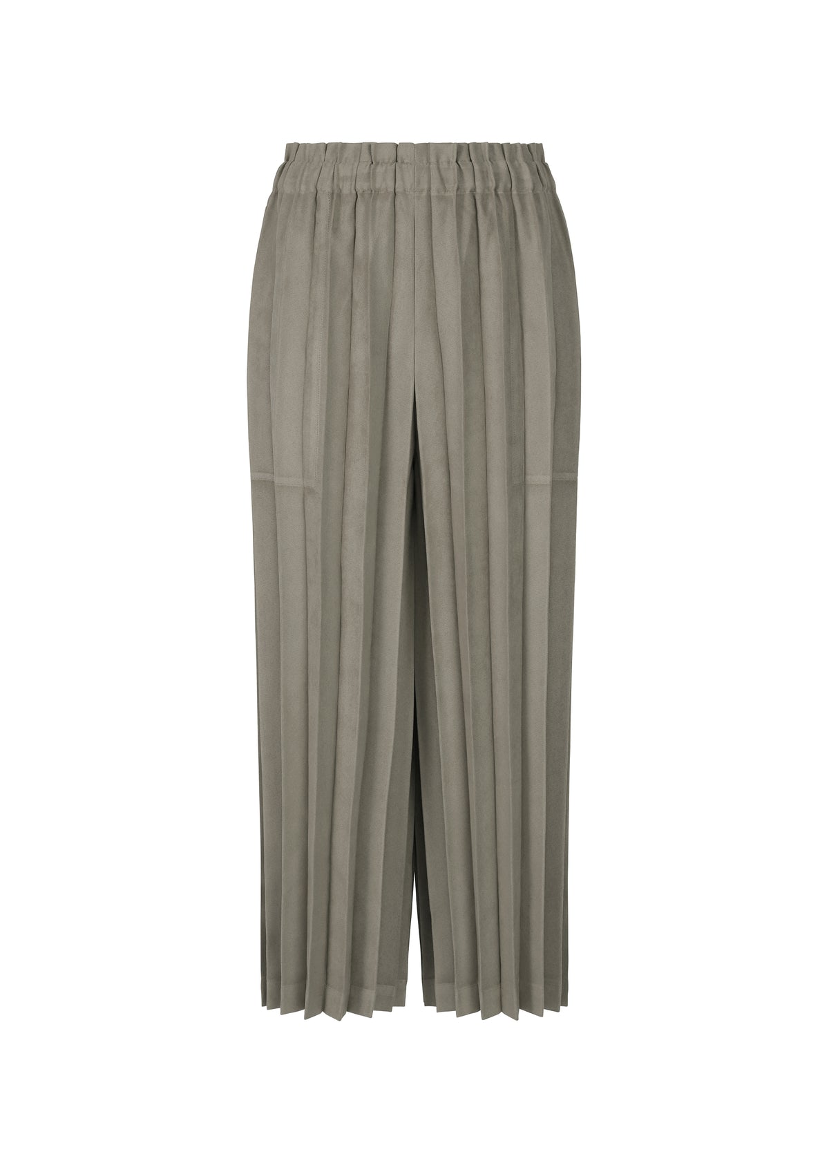 SUEDE LIKE PLEATS BOTTOM、ウィメンズ_パンツ、グレー