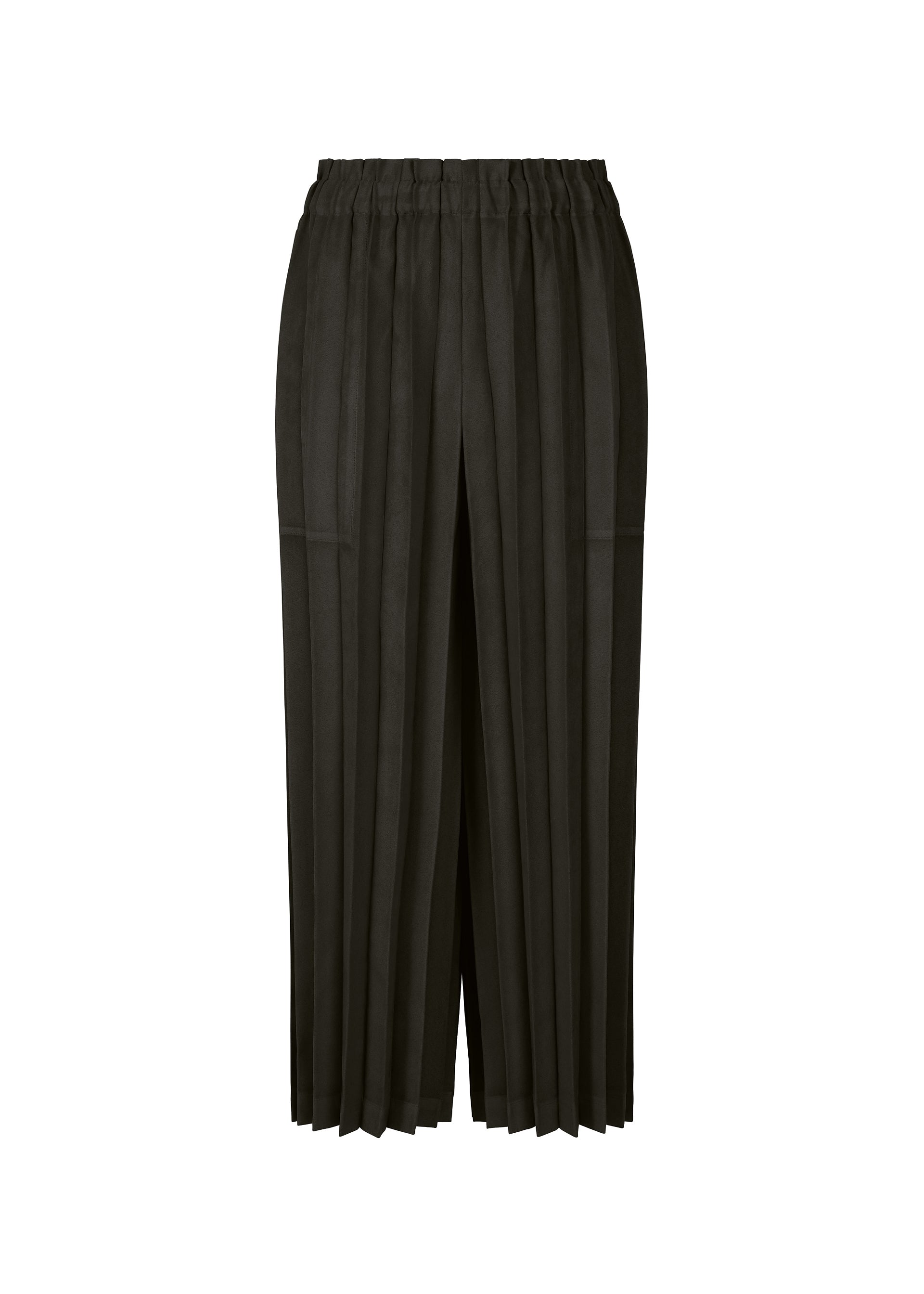 SUEDE LIKE PLEATS BOTTOM、ウィメンズ_パンツ、ブラック