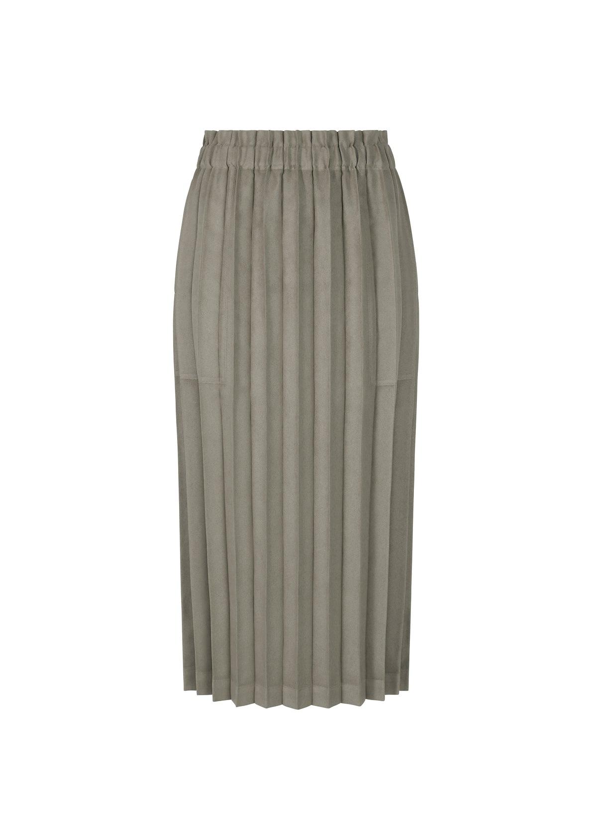 SUEDE LIKE PLEATS BOTTOM、ウィメンズ_スカート、グレー