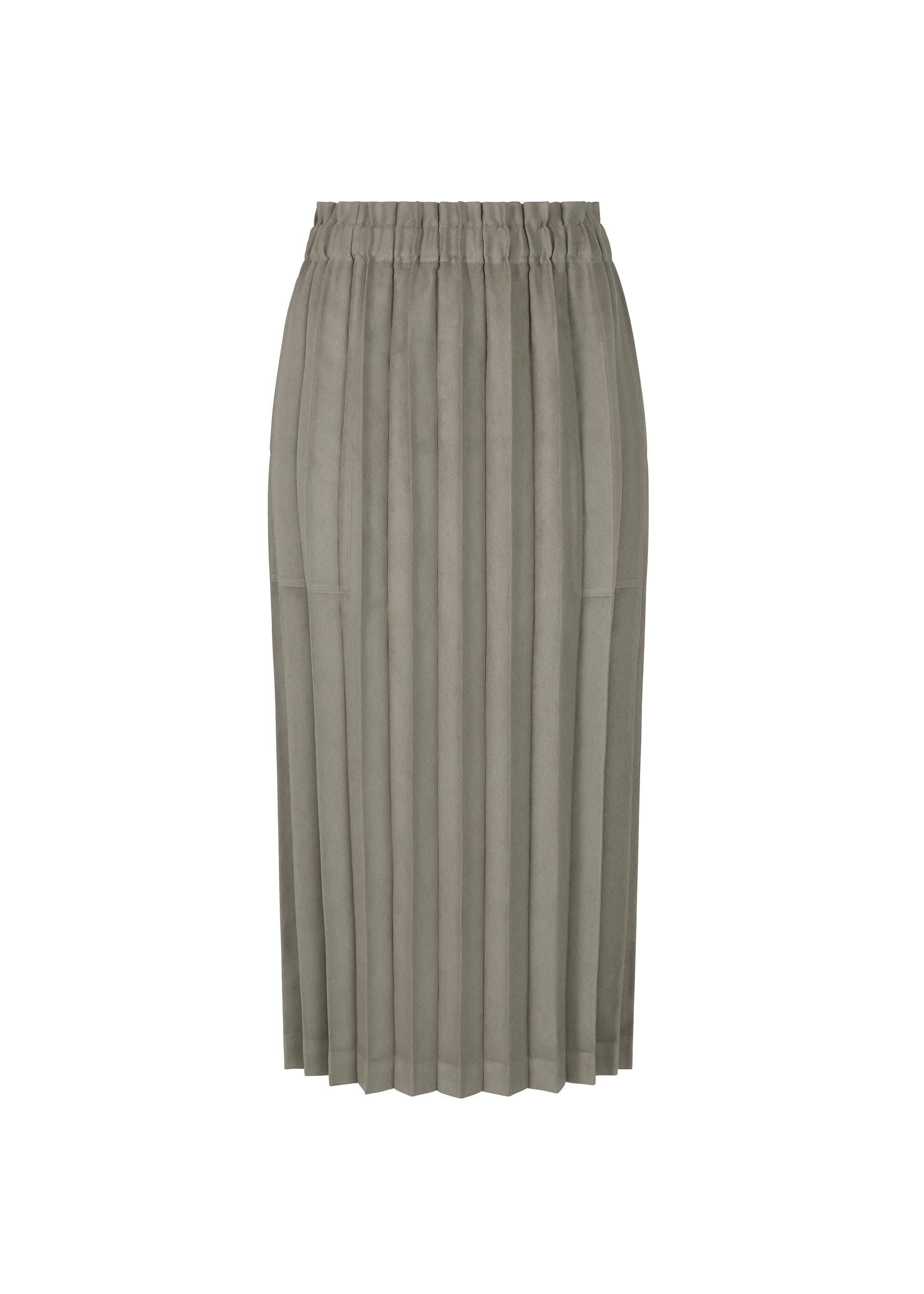 SUEDE LIKE PLEATS BOTTOM、ウィメンズ_スカート、グレー