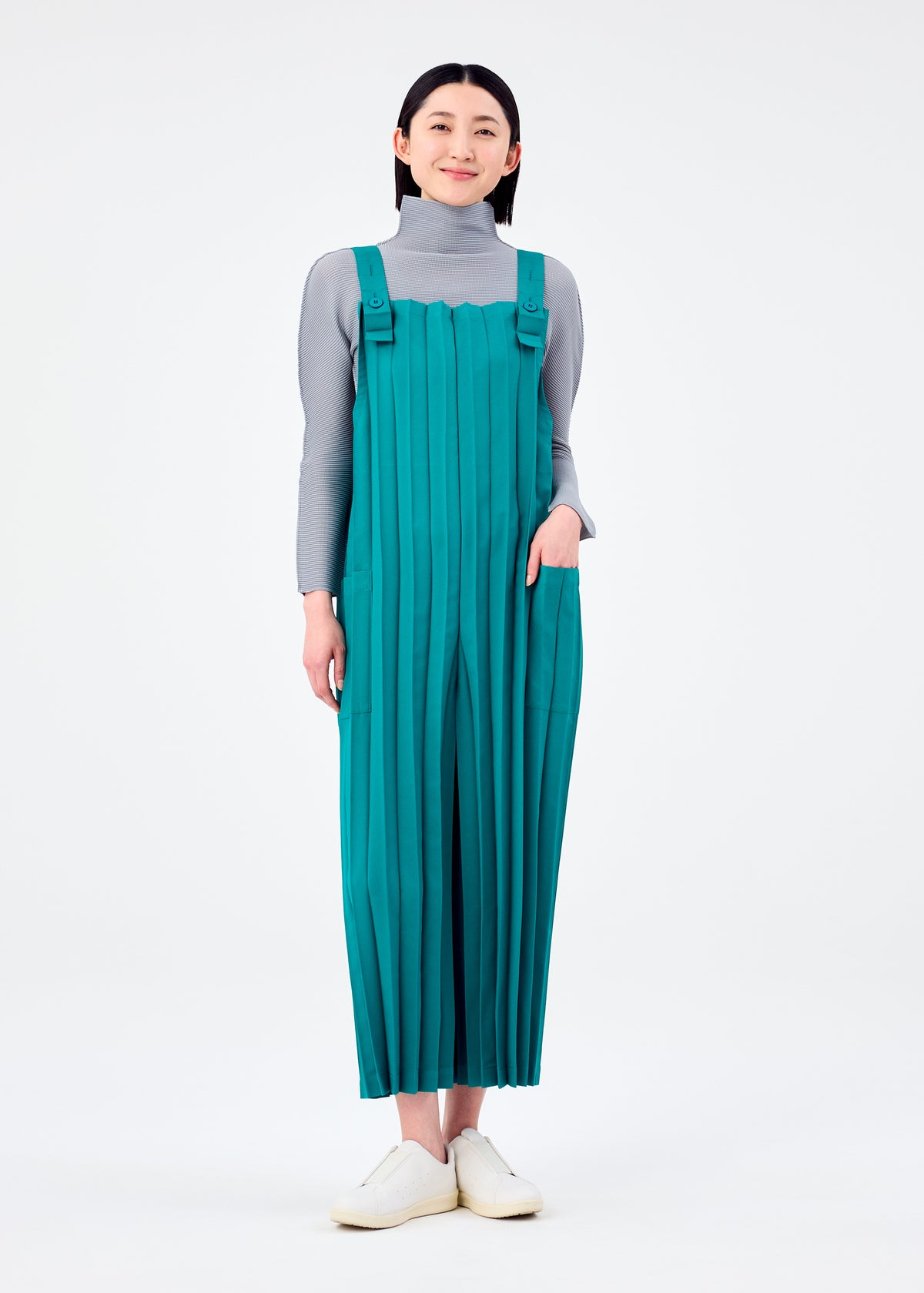 COLOR PLEATS BOTTOM、ウィメンズ_パンツ、着用画像1