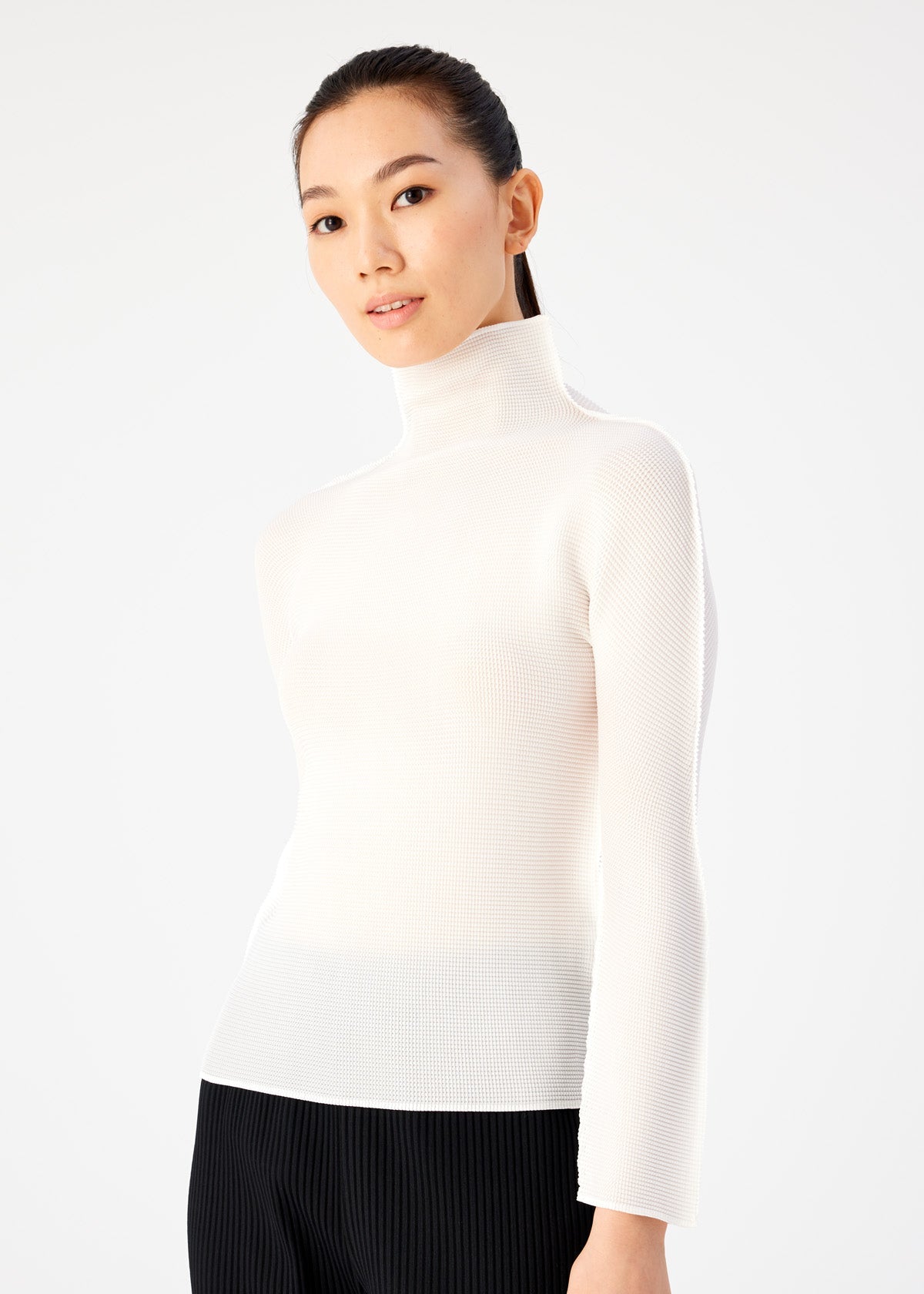 STRETCH PLEATS、ウィメンズ_トップス_トップ、着用画像1
