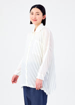 ANGLE PLEATS SHIRT、ウィメンズ_トップス_トップ、着用画像1