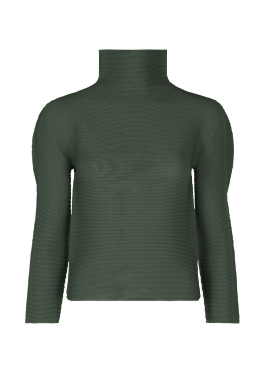 STRETCH PLEATS 4、ウィメンズ_トップス_トップ、カーキ