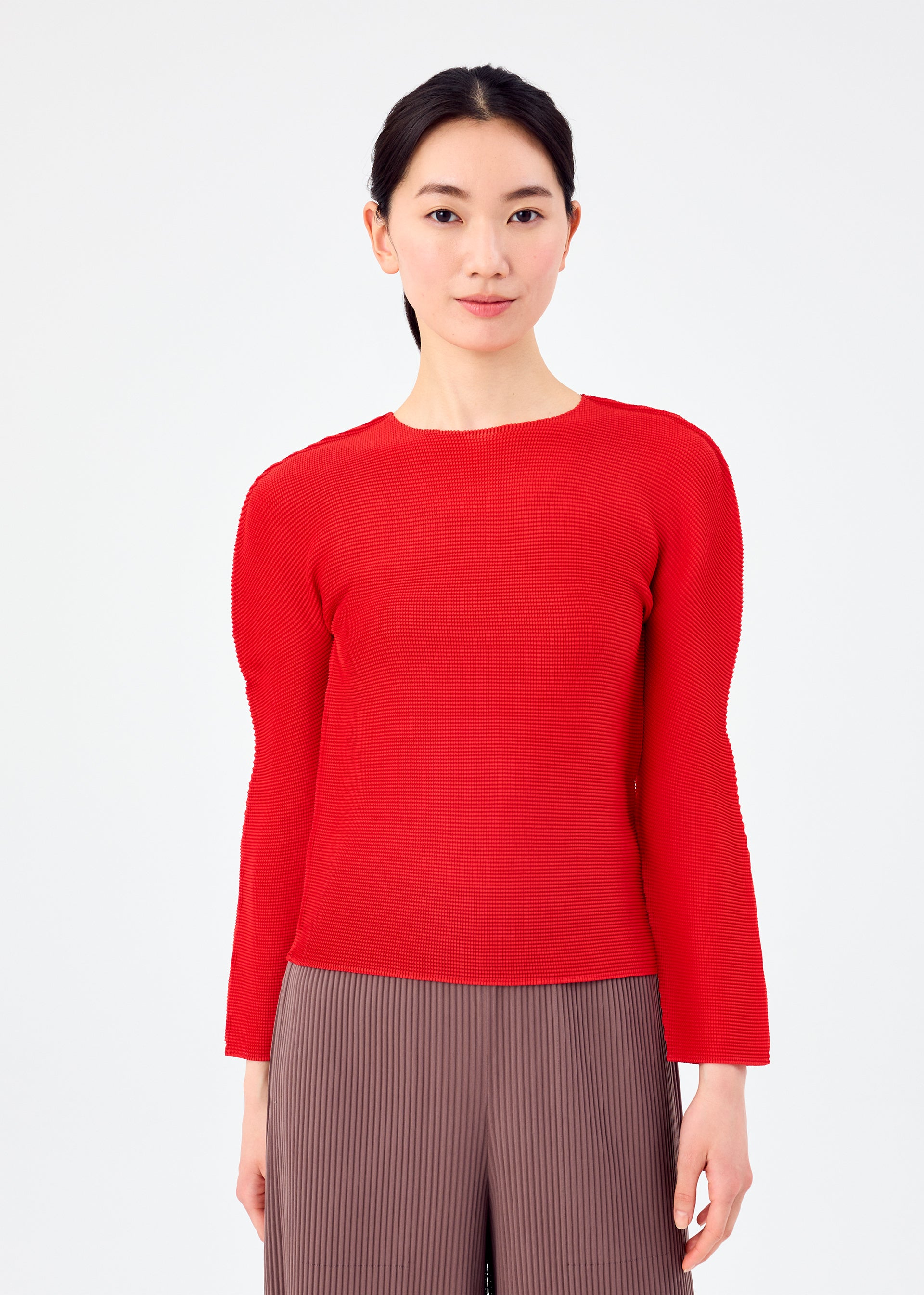STRETCH PLEATS 5、ウィメンズ_トップス_トップ、着用画像1