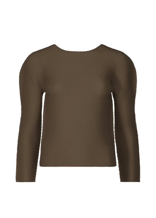 STRETCH PLEATS 5、ウィメンズ_トップス_トップ、ブラウン