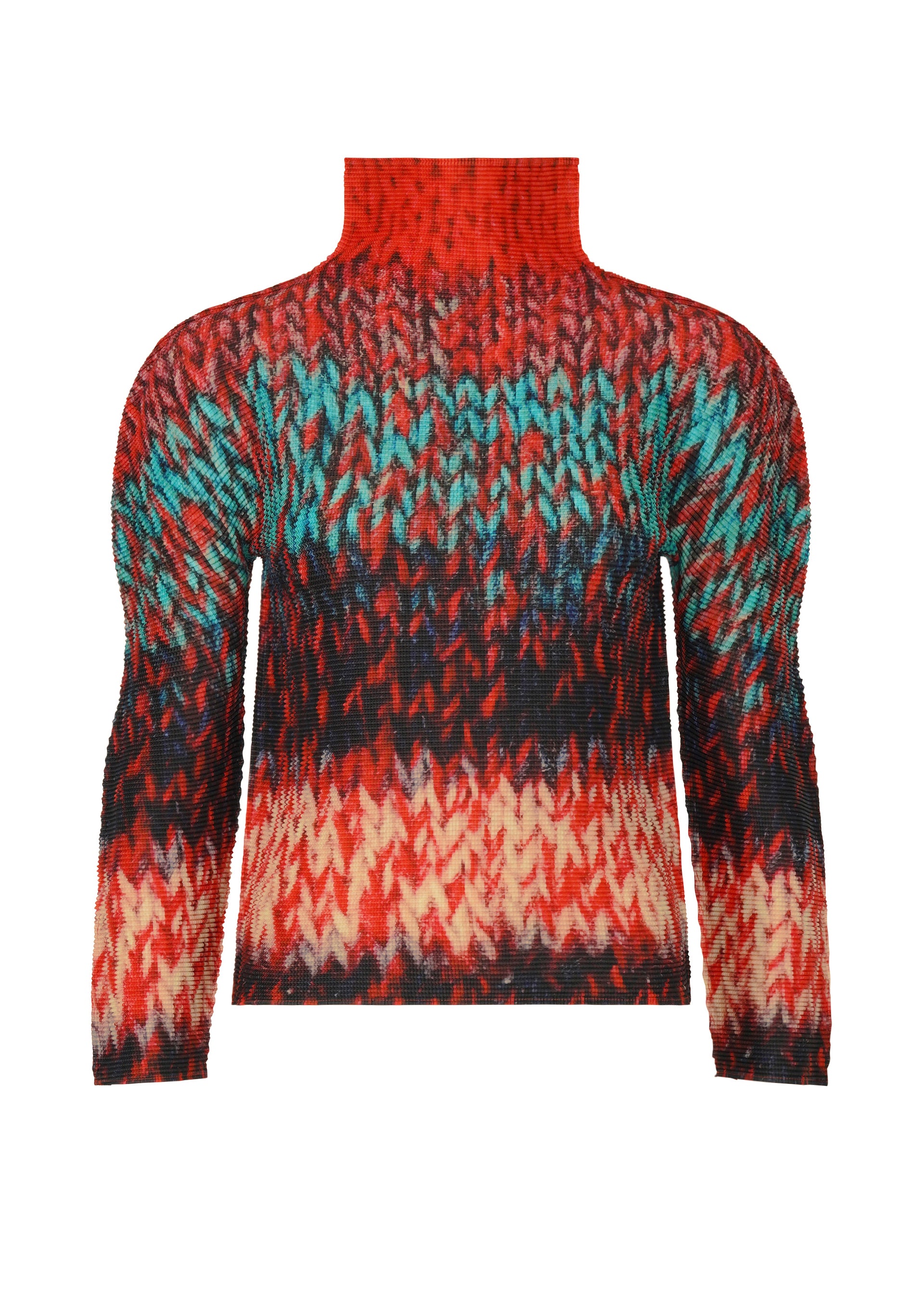 MIX YARN KNIT、ウィメンズ_トップス_トップ、レッド