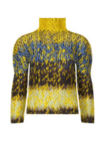 MIX YARN KNIT、ウィメンズ_トップス_トップ、イエロー