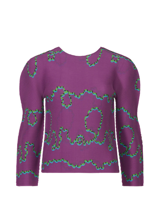 FROGGING KNIT YARN、ウィメンズ_トップス_トップ、パープル