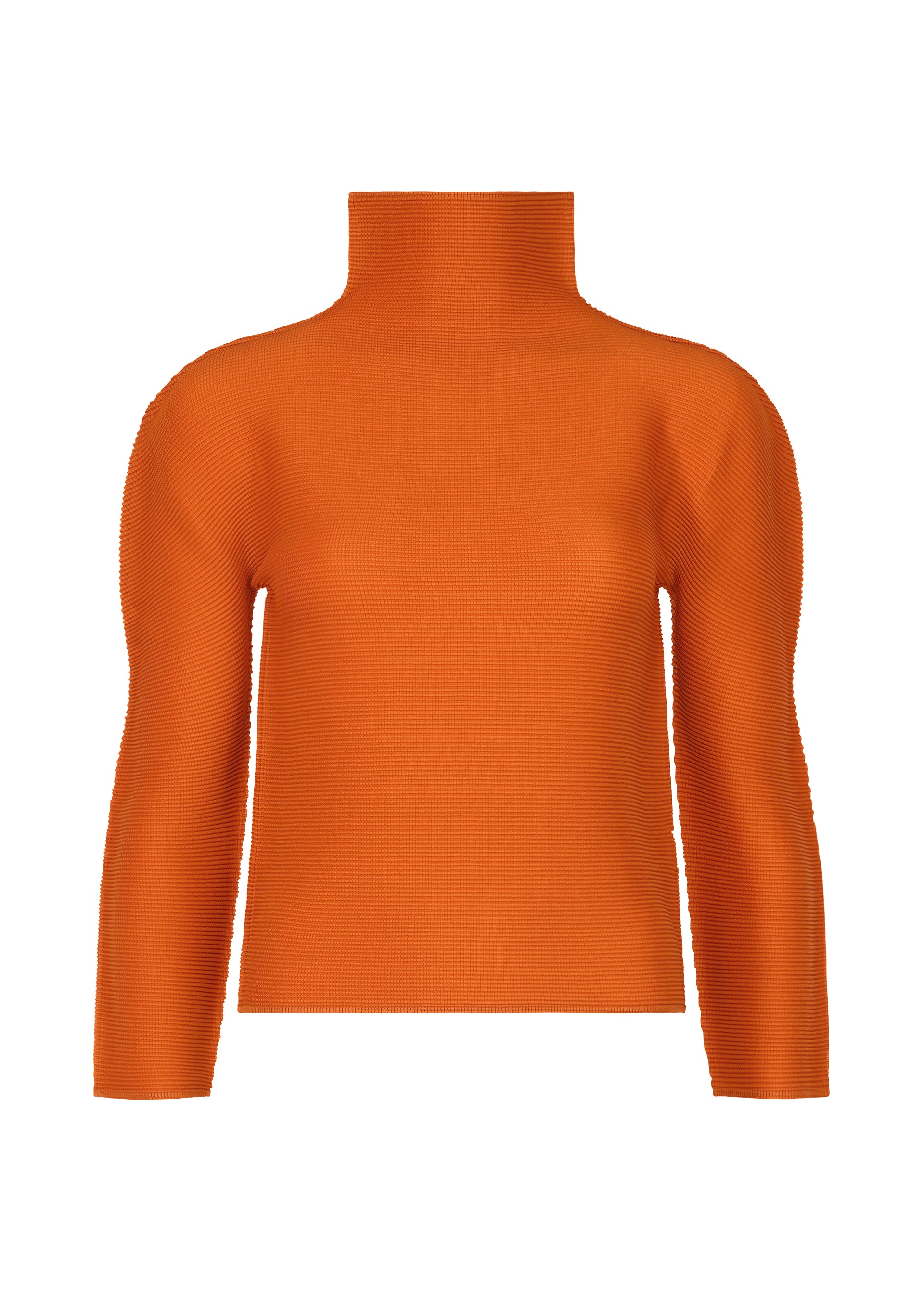 STRETCH PLEATS 6、ウィメンズ_トップス_トップ、オレンジ