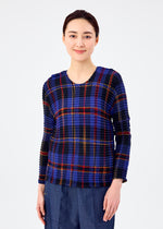 TARTAN CHECK PLEATS SHIRT、ウィメンズ_トップス_トップ、着用画像1
