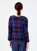 TARTAN CHECK PLEATS SHIRT、ウィメンズ_トップス_トップ、着用画像2