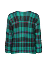 TARTAN CHECK PLEATS SHIRT、ウィメンズ_トップス_トップ、ディテール画像1