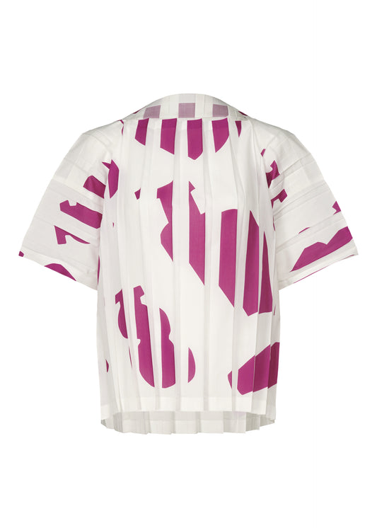 BOTTLE PLEATS SHIRT、ウィメンズ_トップス_トップ、ホワイト