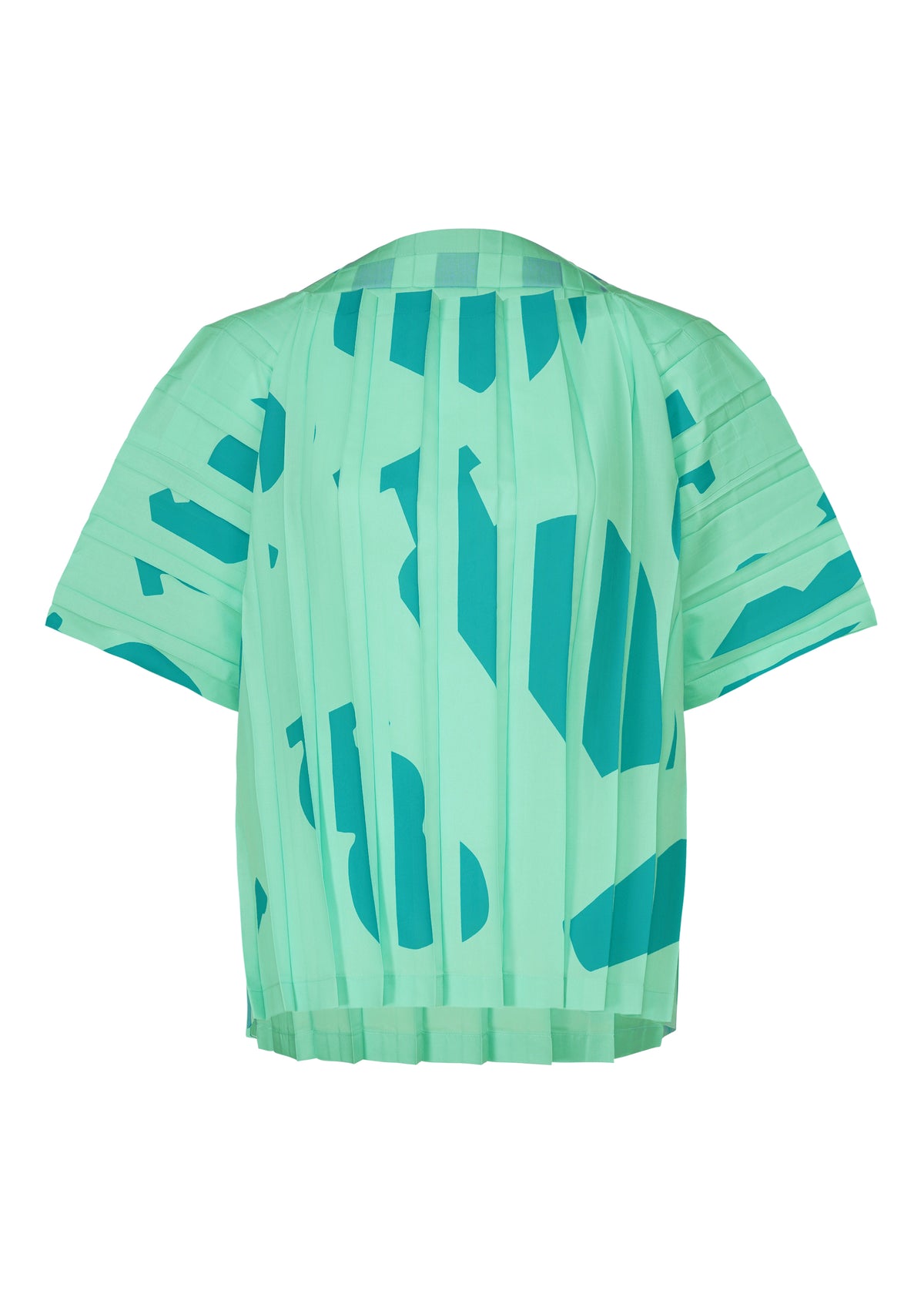 BOTTLE PLEATS SHIRT、ウィメンズ_トップス_トップ、グリーン