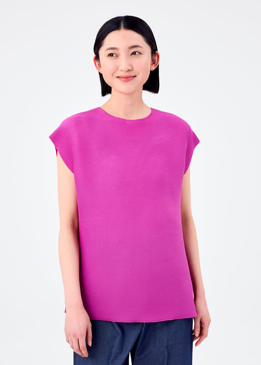 SQUARE STRETCH PLEATS、ウィメンズ_トップス_トップ、着用画像1