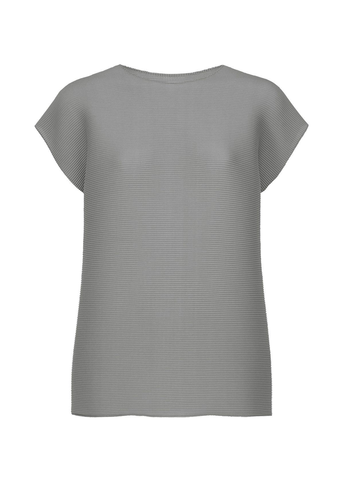 SQUARE STRETCH PLEATS、ウィメンズ_トップス_トップ、グレー