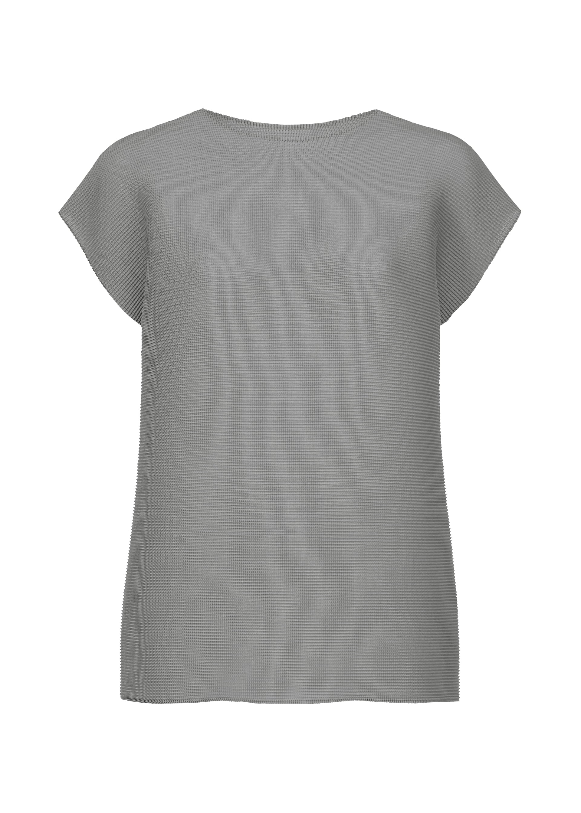 SQUARE STRETCH PLEATS、ウィメンズ_トップス_トップ、グレー