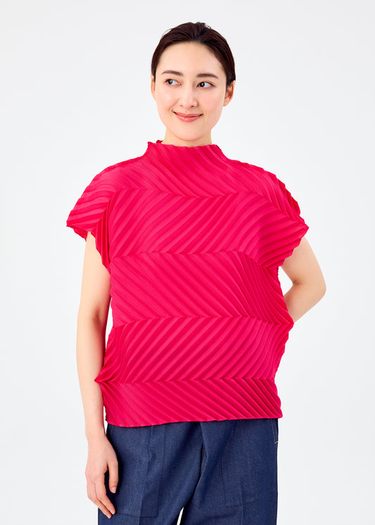 ZIG ZAG PLEATS、ウィメンズ_トップス_トップ、着用画像1