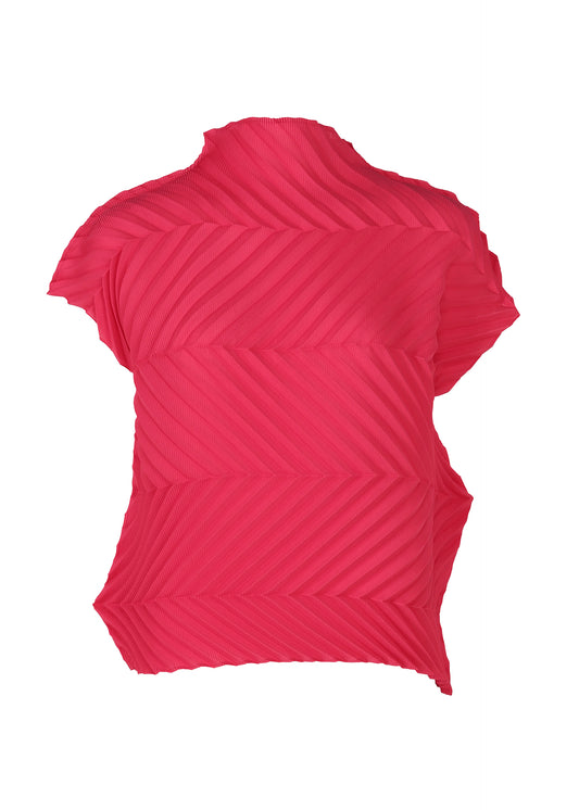 ZIG ZAG PLEATS、ウィメンズ_トップス_トップ、ピンク