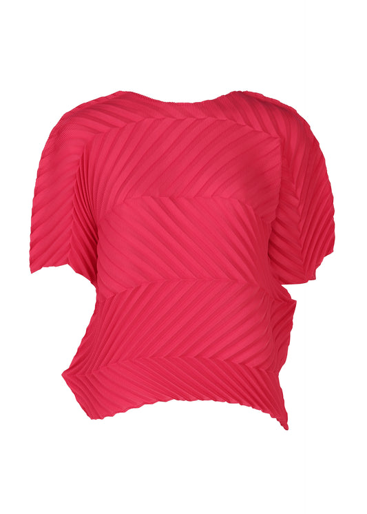 ZIG ZAG PLEATS、ウィメンズ_トップス_トップ、ピンク