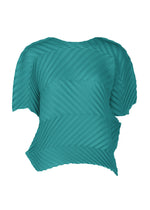 ZIG ZAG PLEATS、ウィメンズ_トップス_トップ、ブルー