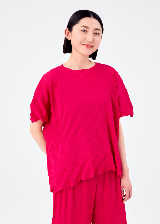 ZIG ZAG SEE-THROUGH CREPE、ウィメンズ_トップス_トップ、着用画像1